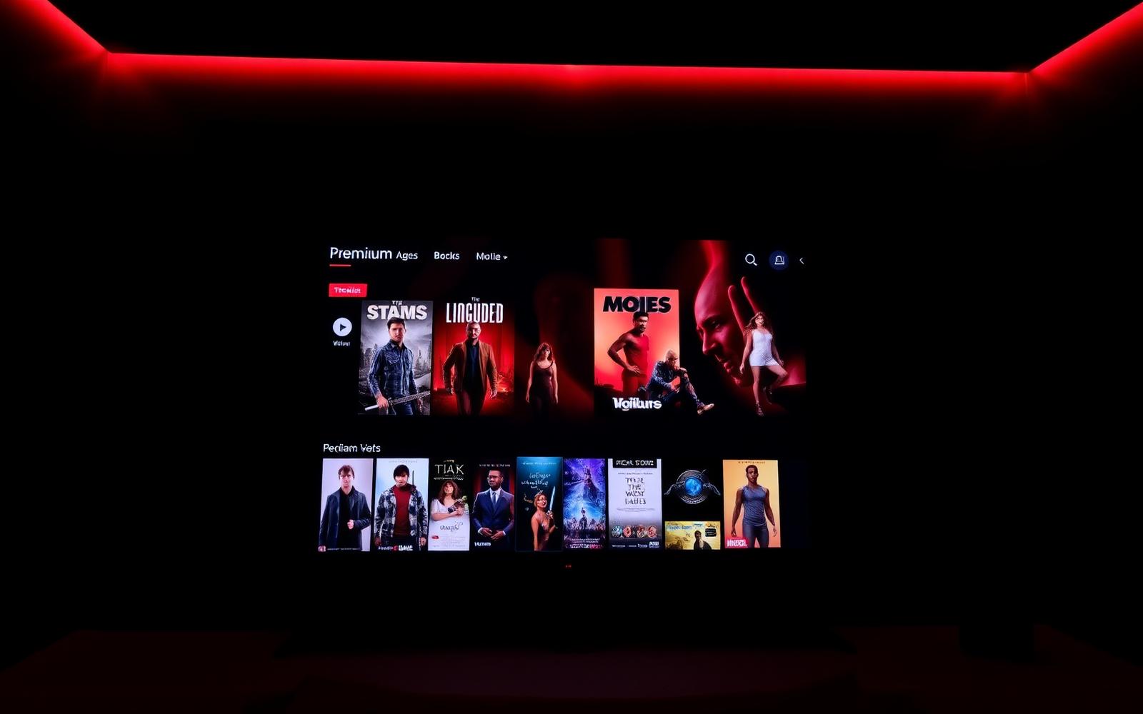 Interface premium da Black TV